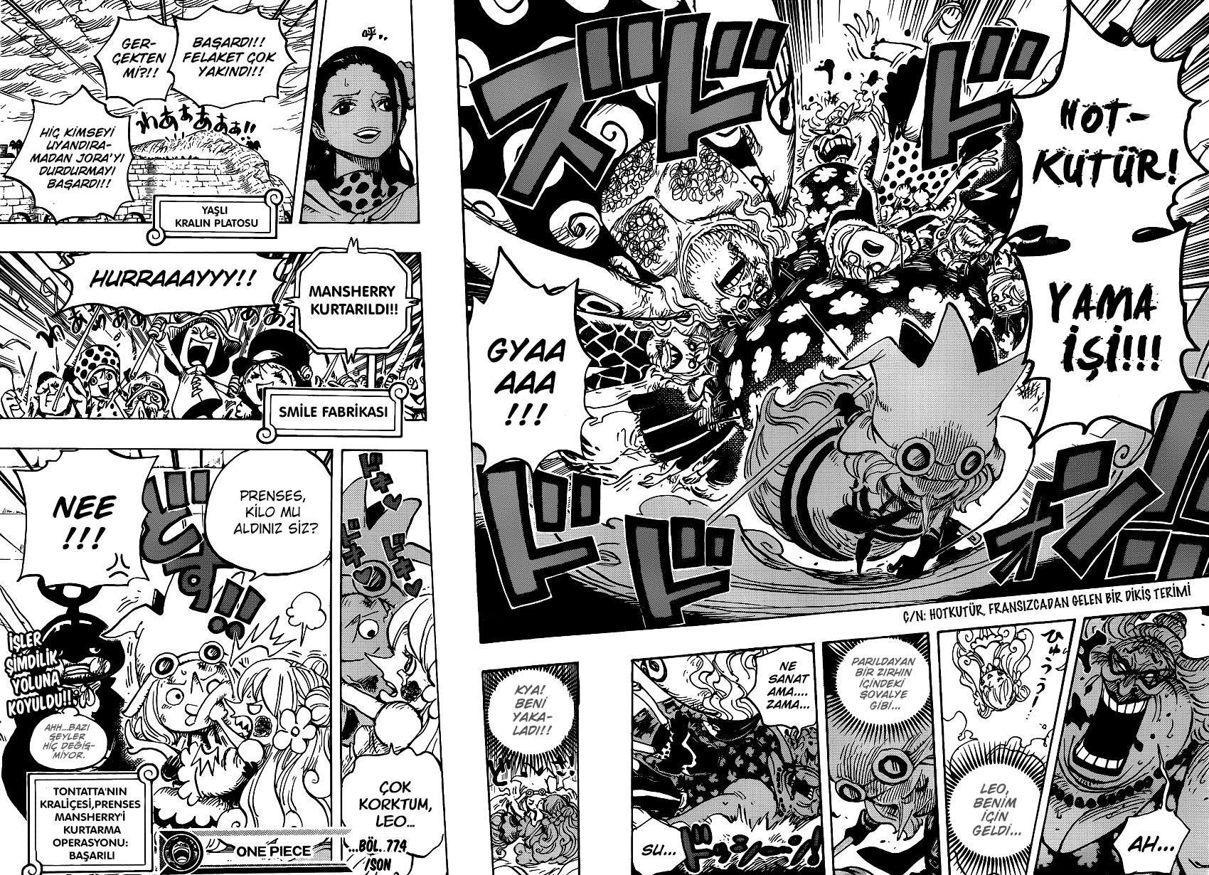 One Piece mangasının 0774 bölümünün 14. sayfasını okuyorsunuz.