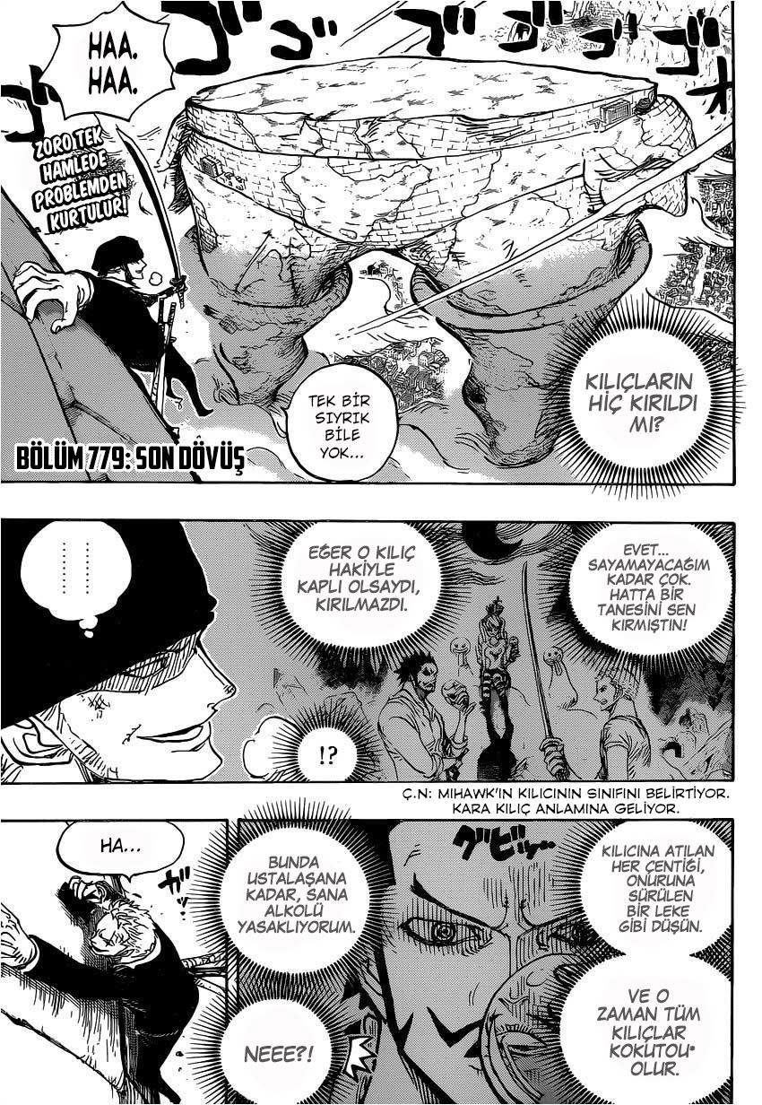 One Piece mangasının 0779 bölümünün 3. sayfasını okuyorsunuz.