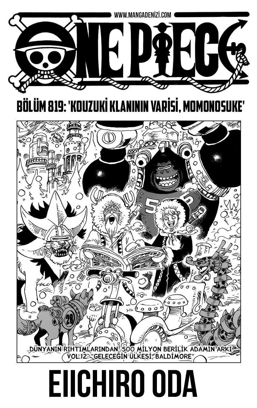 One Piece mangasının 0819 bölümünün 2. sayfasını okuyorsunuz.