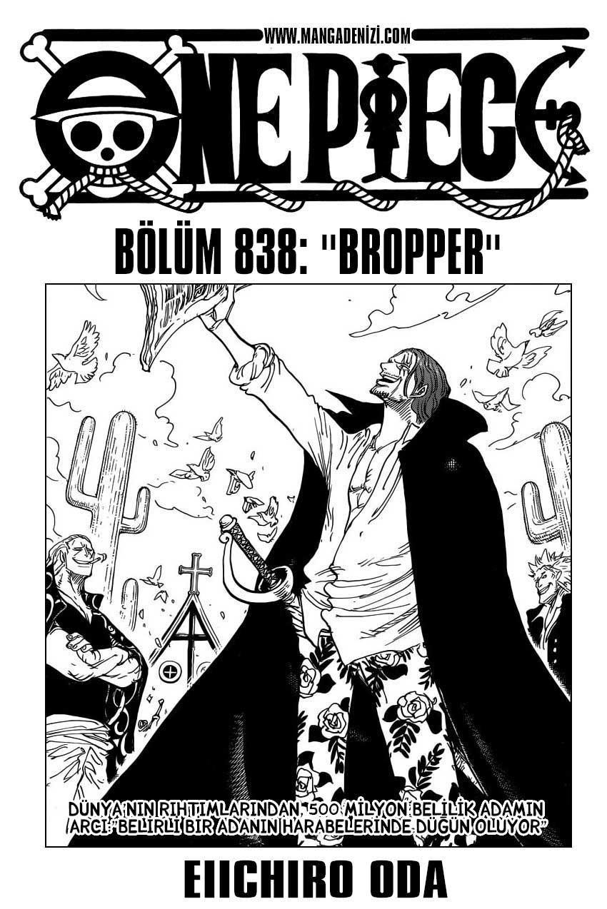 One Piece mangasının 0838 bölümünün 2. sayfasını okuyorsunuz.