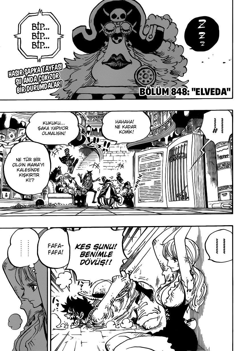 One Piece mangasının 0848 bölümünün 3. sayfasını okuyorsunuz.