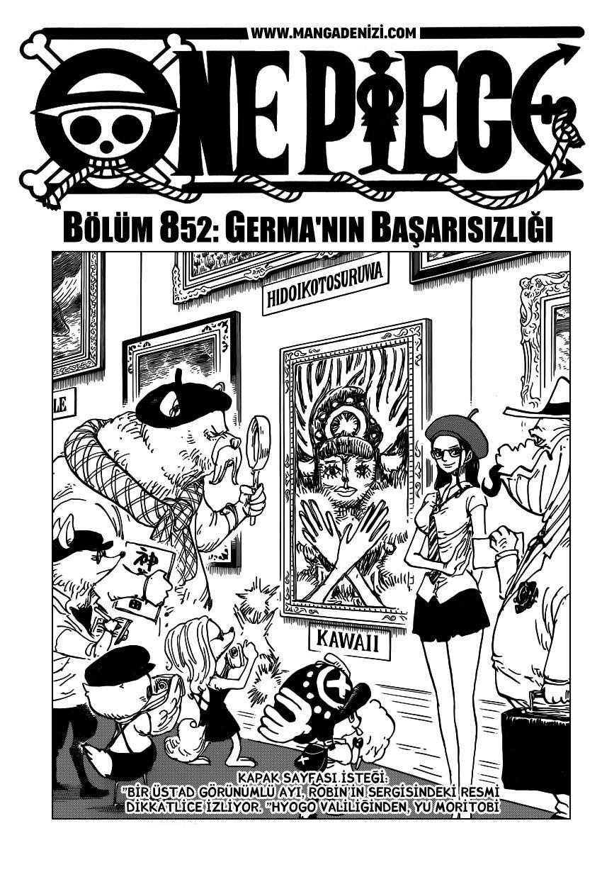 One Piece mangasının 0852 bölümünün 2. sayfasını okuyorsunuz.