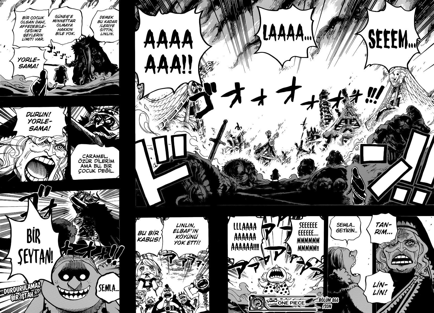 One Piece mangasının 0866 bölümünün 15. sayfasını okuyorsunuz.