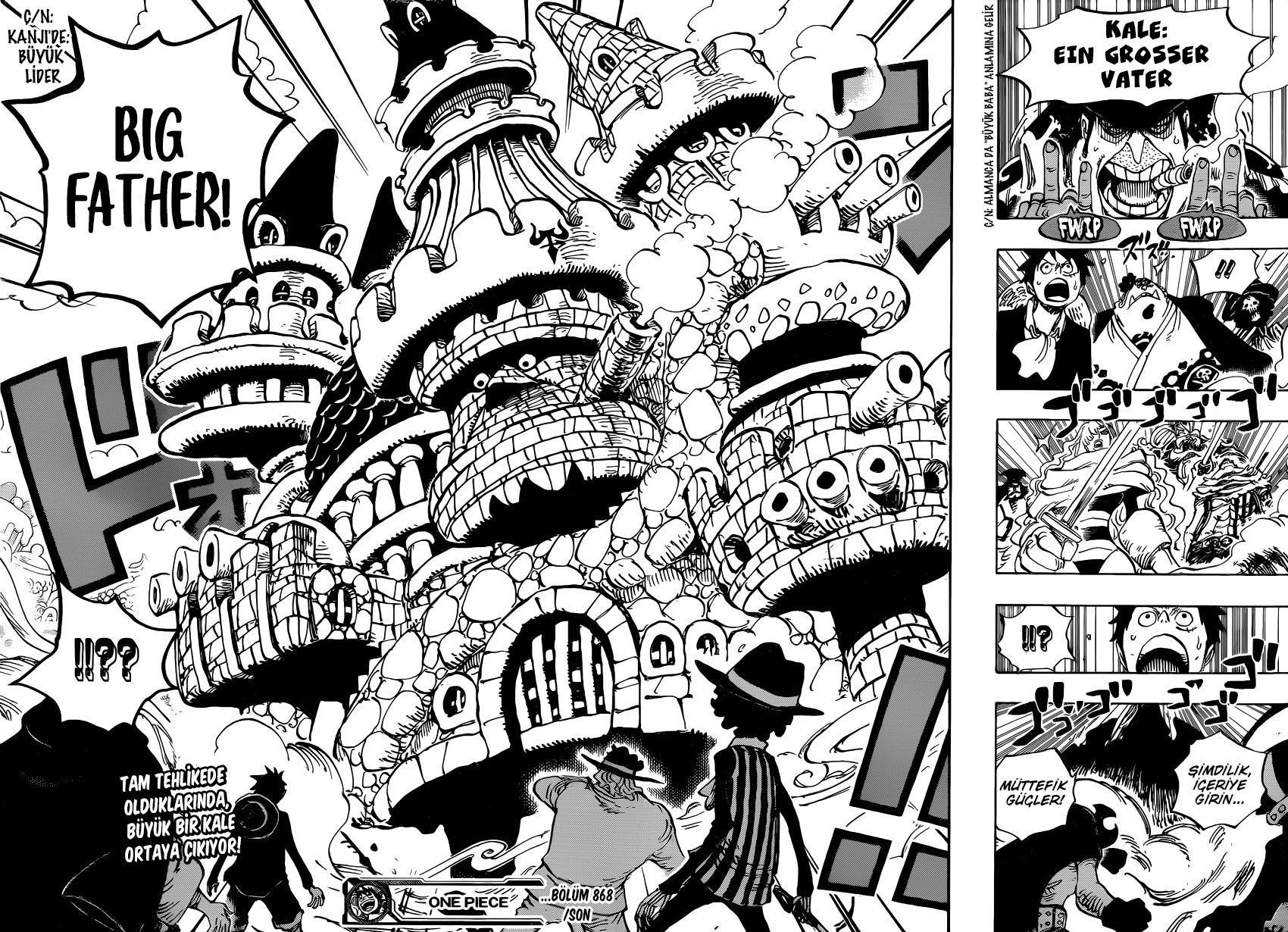 One Piece mangasının 0868 bölümünün 14. sayfasını okuyorsunuz.