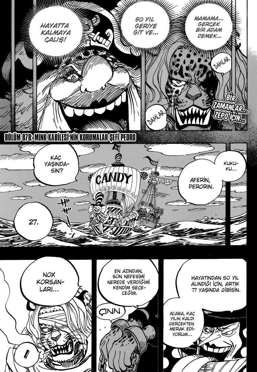 One Piece mangasının 0878 bölümünün 3. sayfasını okuyorsunuz.
