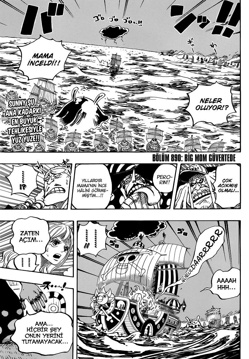 One Piece mangasının 0890 bölümünün 3. sayfasını okuyorsunuz.