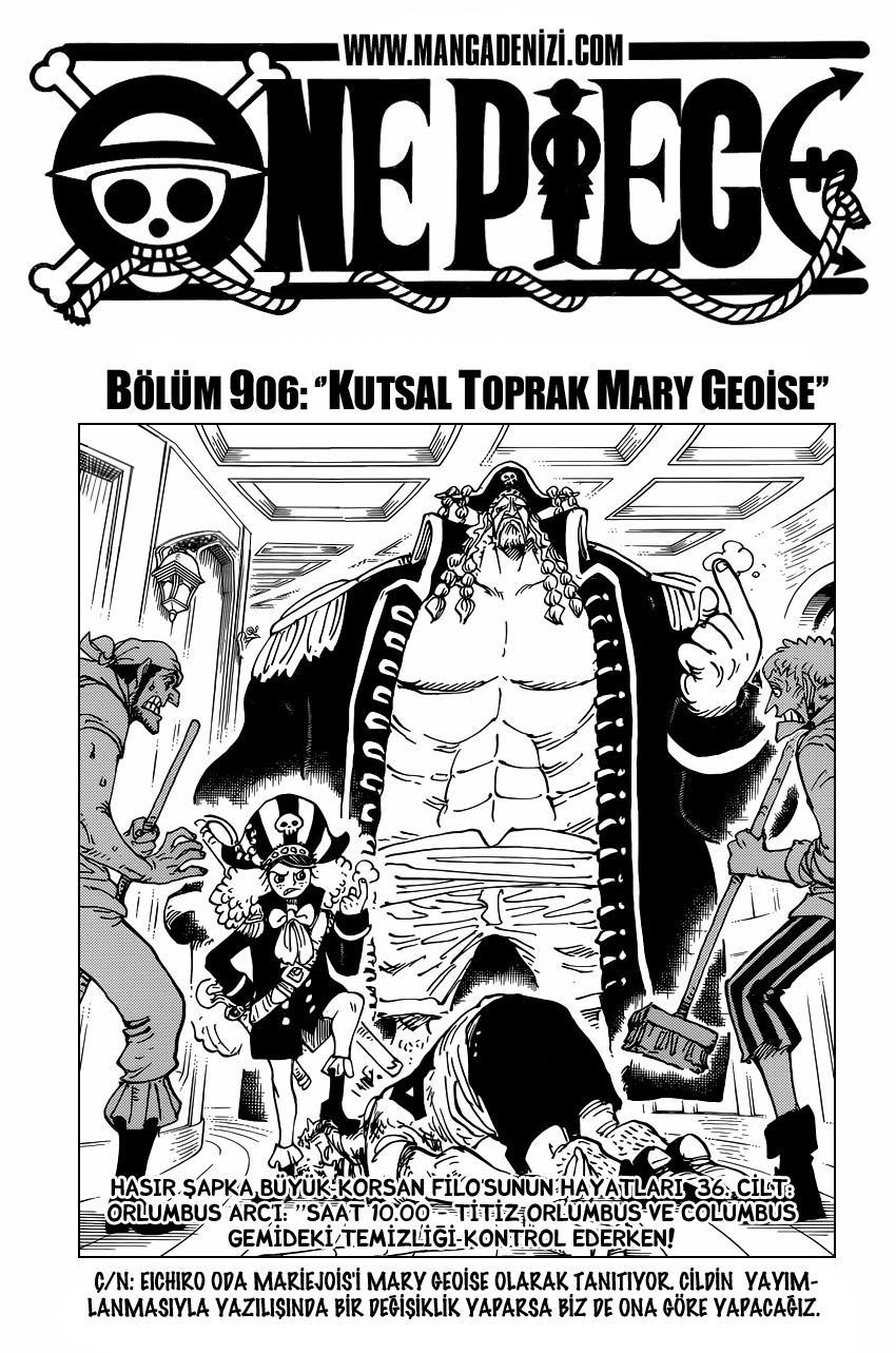 One Piece mangasının 0906 bölümünün 2. sayfasını okuyorsunuz.