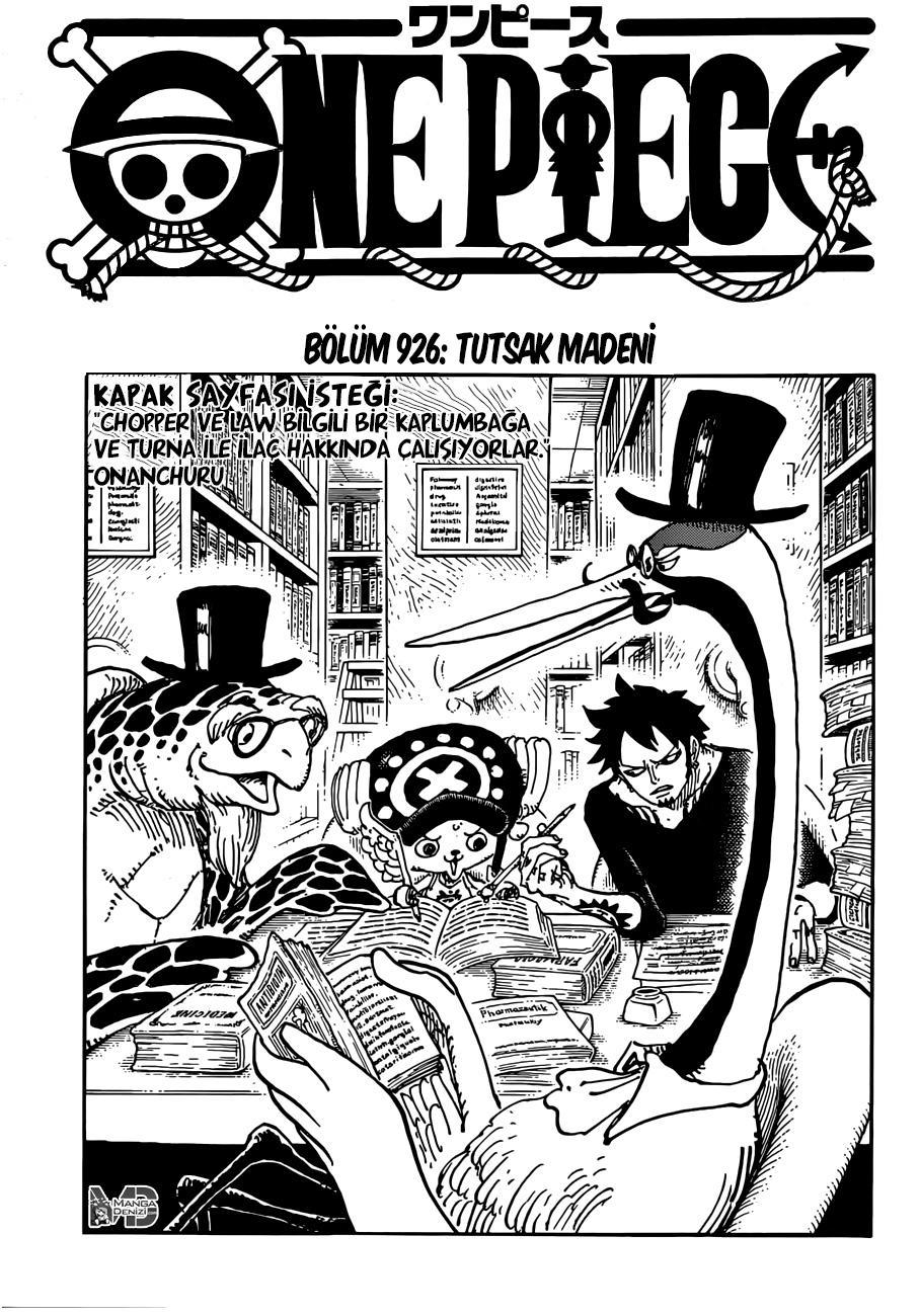 One Piece mangasının 0926 bölümünün 2. sayfasını okuyorsunuz.