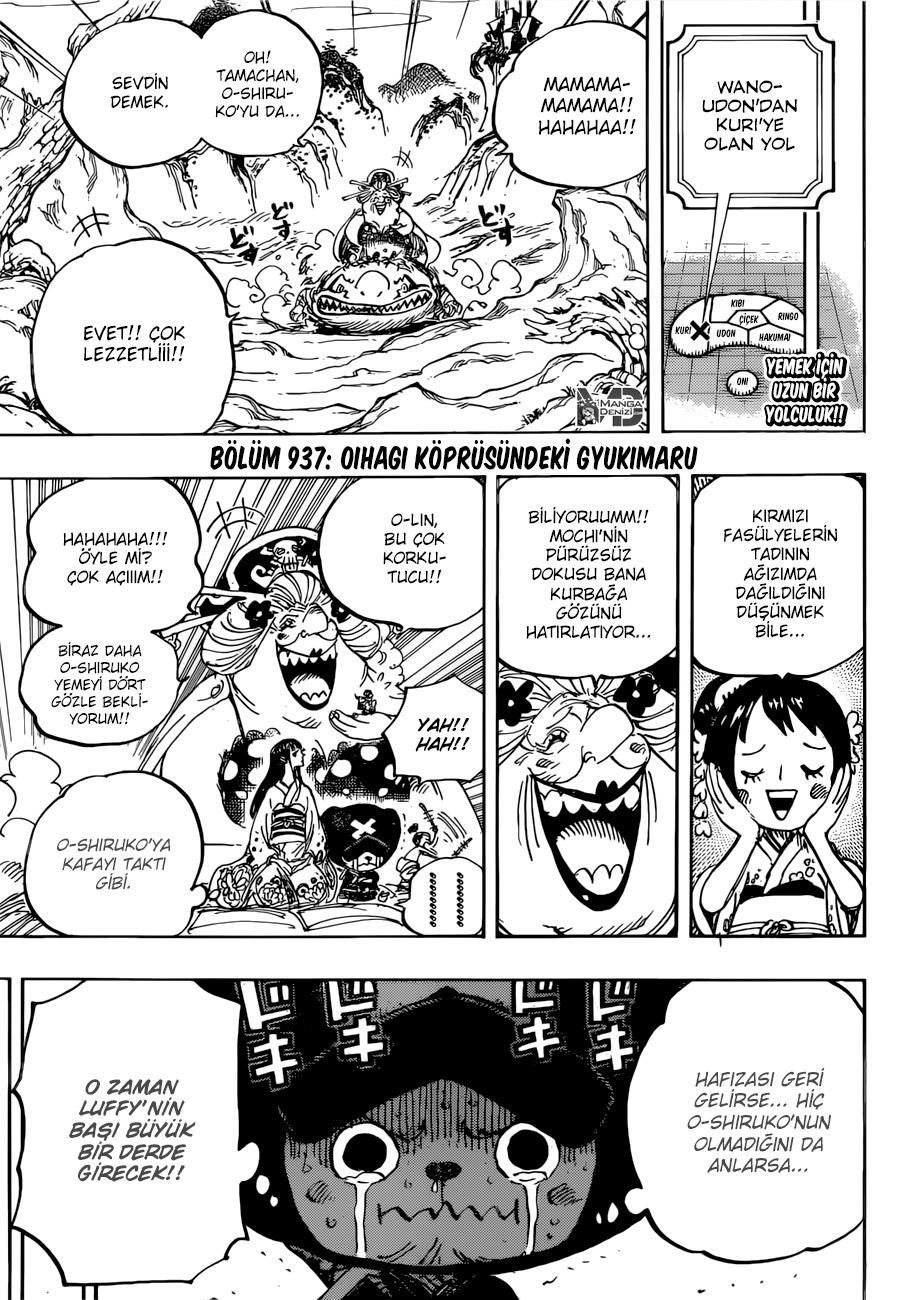One Piece mangasının 0937 bölümünün 3. sayfasını okuyorsunuz.