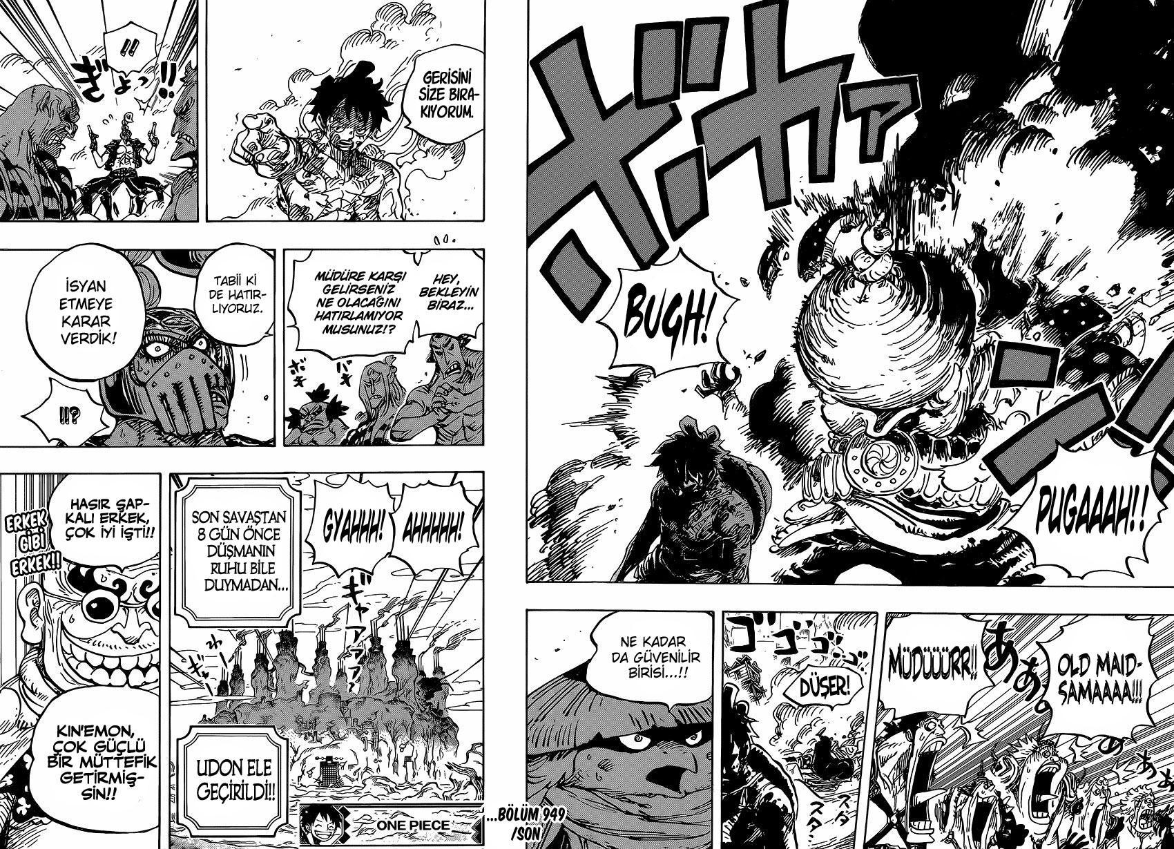 One Piece mangasının 0949 bölümünün 17. sayfasını okuyorsunuz.