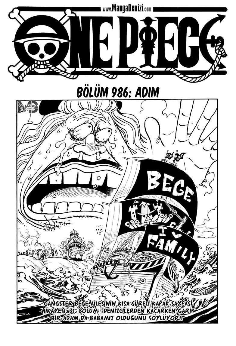 One Piece mangasının 0986 bölümünün 2. sayfasını okuyorsunuz.