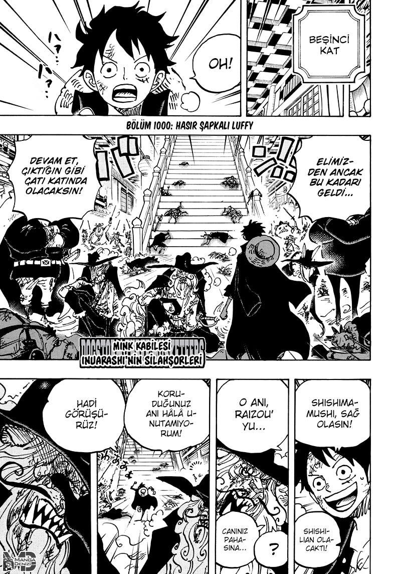 One Piece mangasının 1000 bölümünün 3. sayfasını okuyorsunuz.
