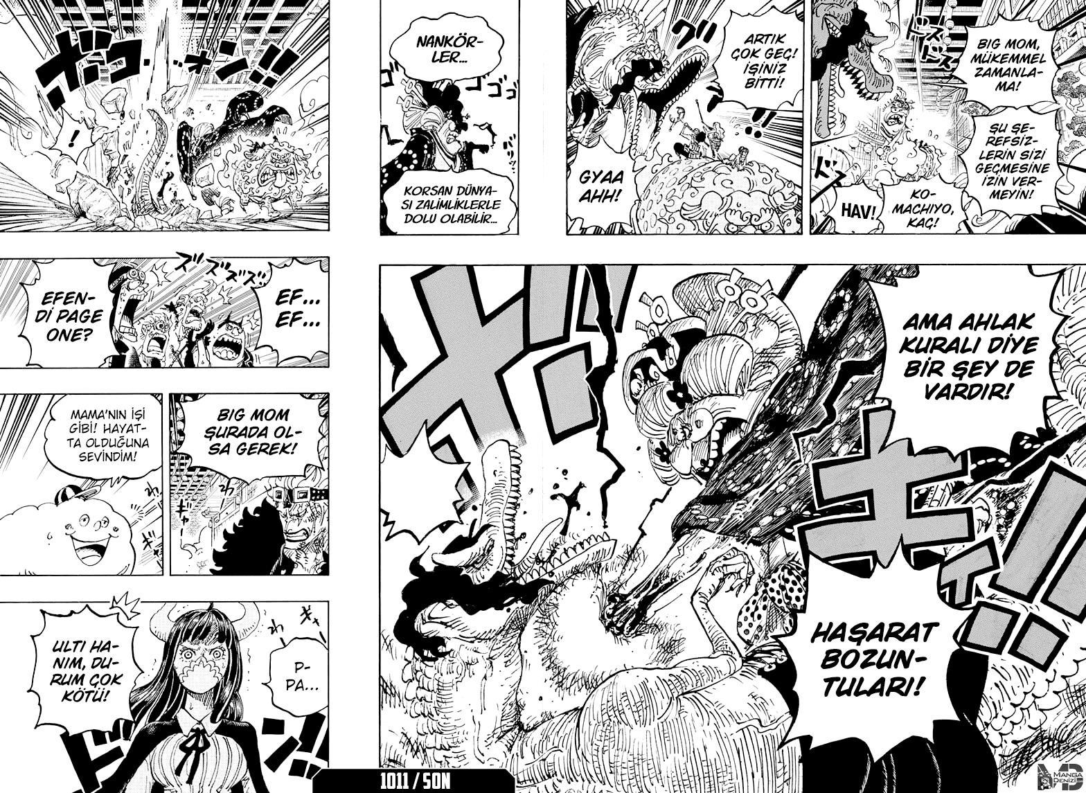 One Piece mangasının 1011 bölümünün 18. sayfasını okuyorsunuz.