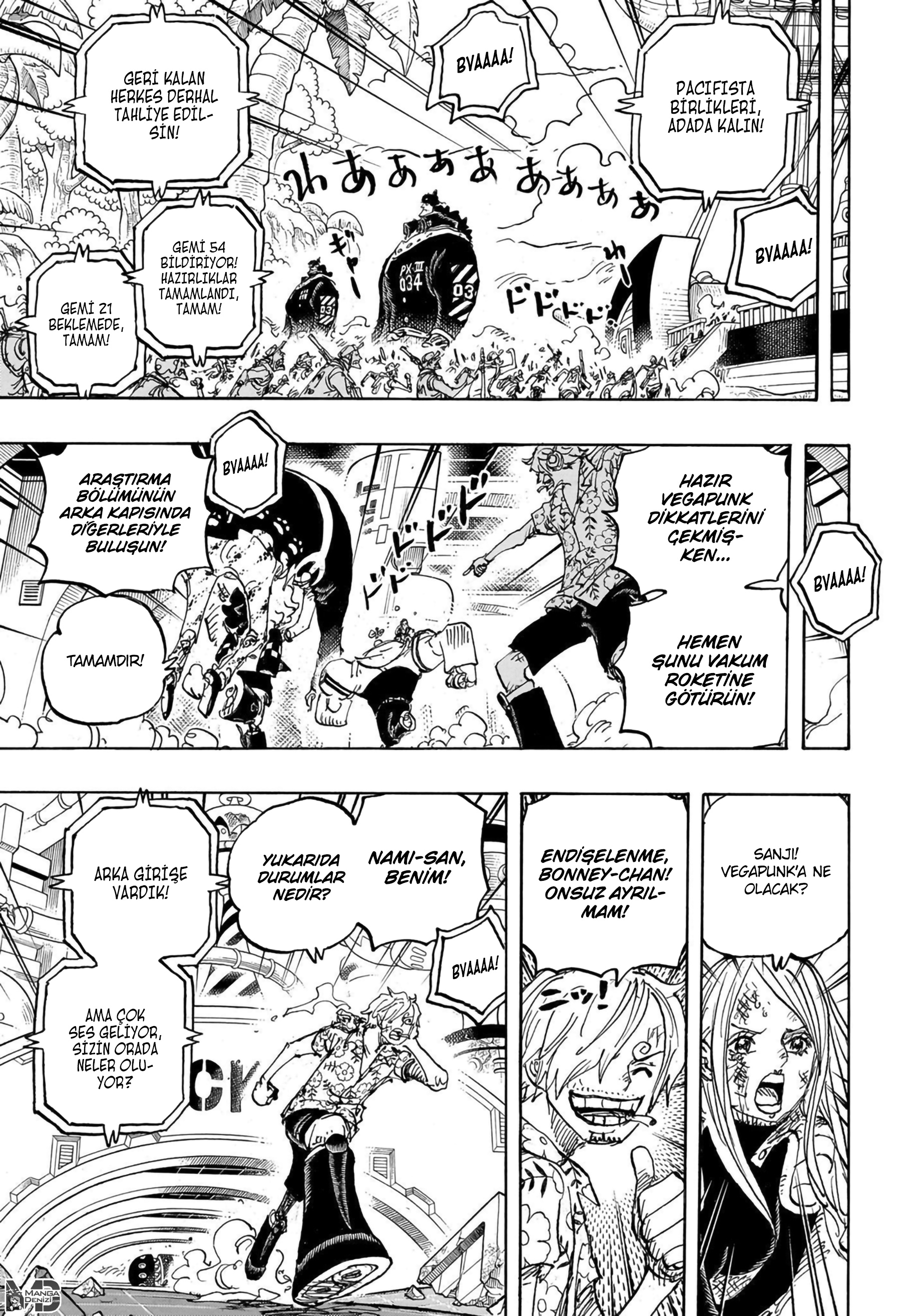 One Piece mangasının 1105 bölümünün 6. sayfasını okuyorsunuz.