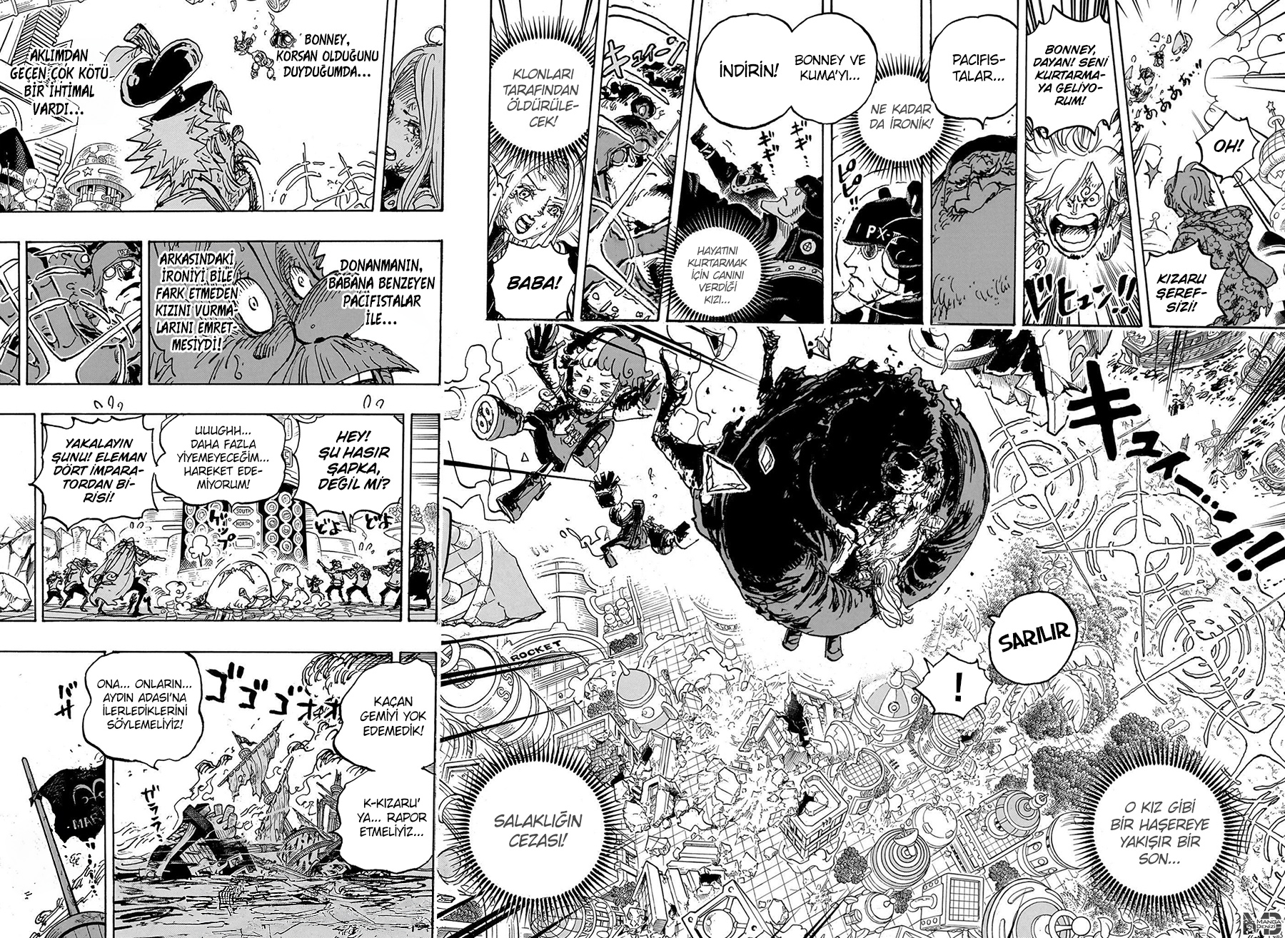 One Piece mangasının 1105 bölümünün 11. sayfasını okuyorsunuz.