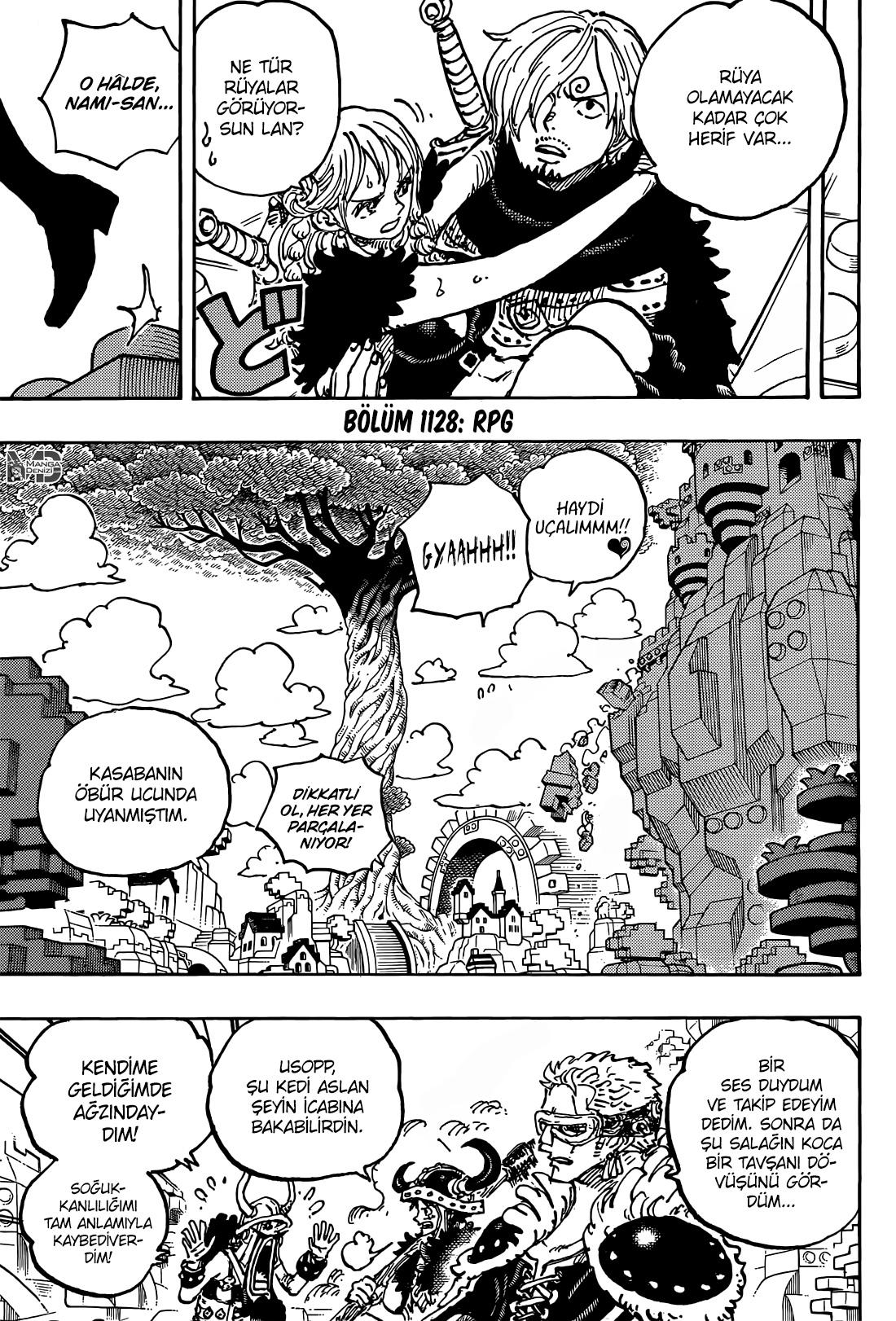 One Piece mangasının 1128 bölümünün 3. sayfasını okuyorsunuz.