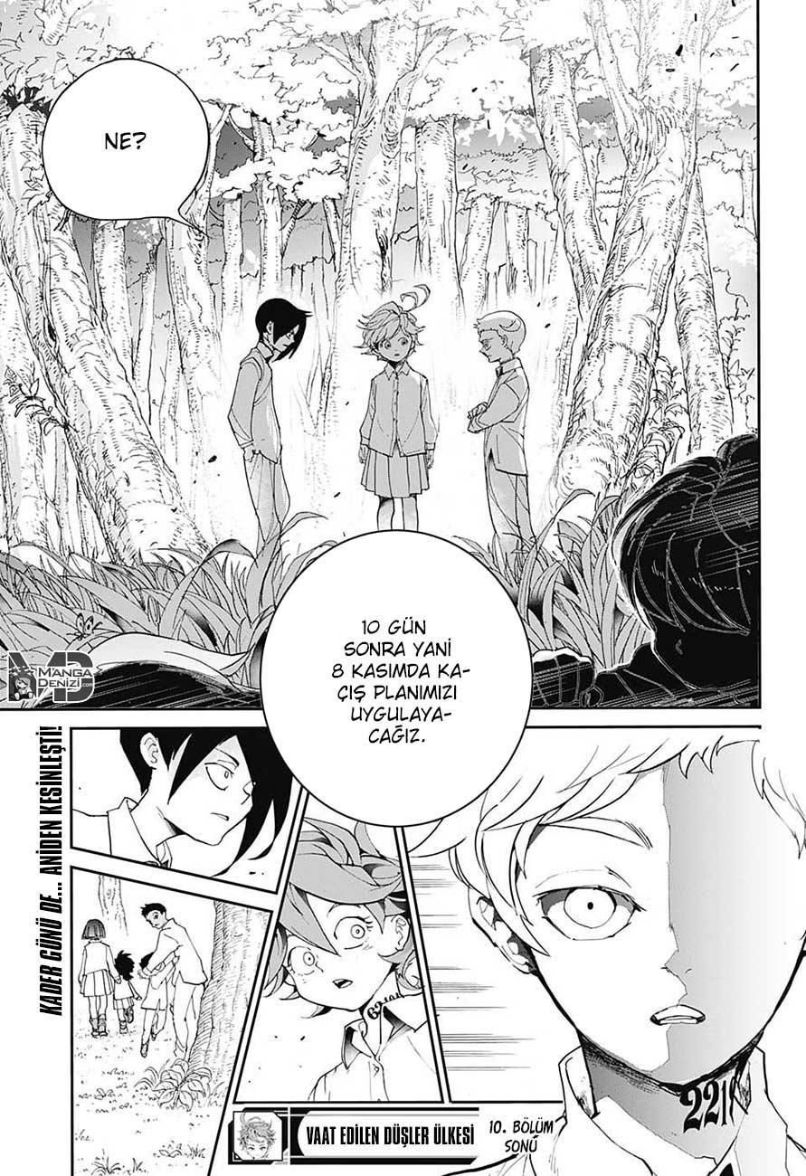 The Promised Neverland mangasının 010 bölümünün 22. sayfasını okuyorsunuz.