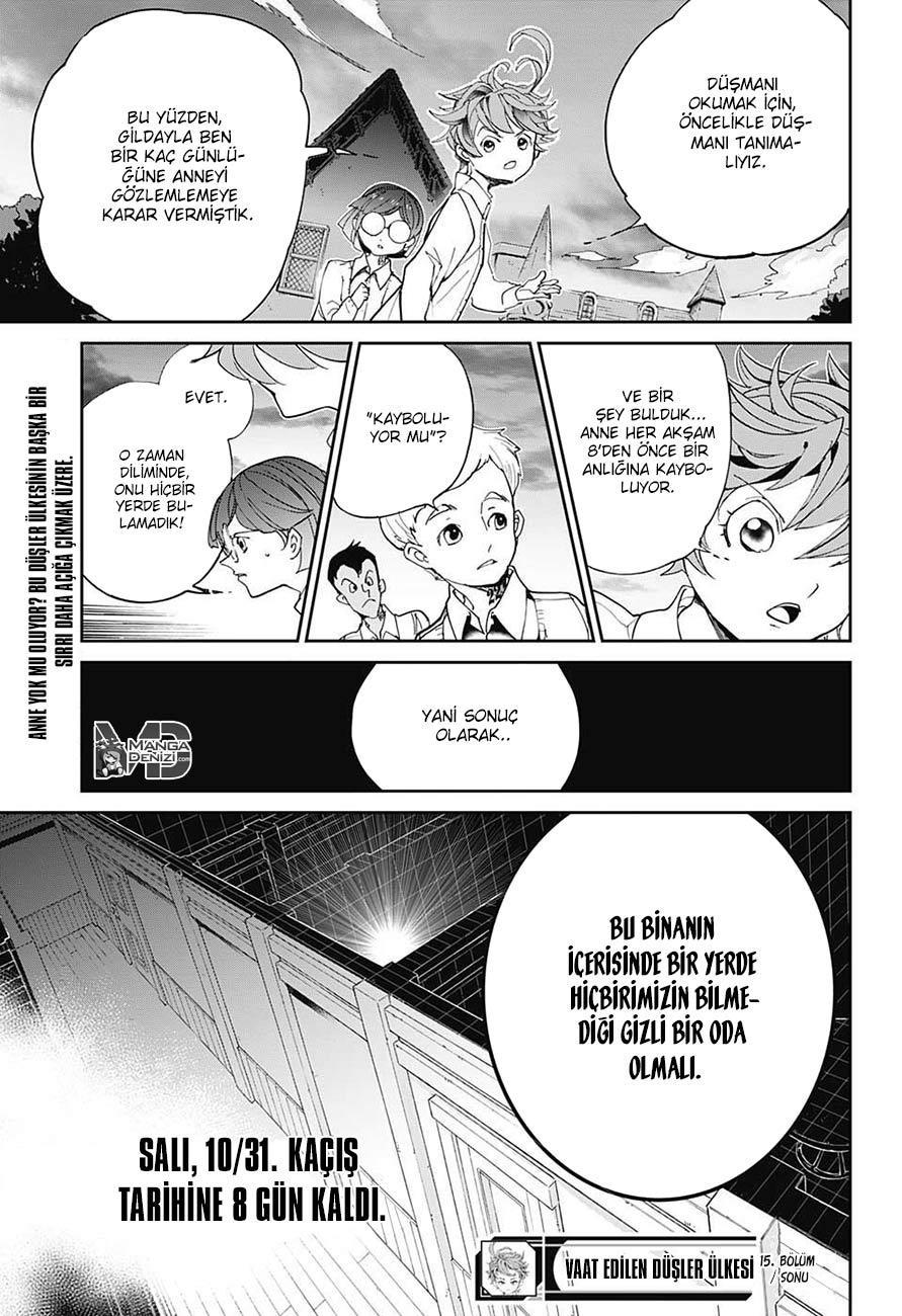 The Promised Neverland mangasının 015 bölümünün 19. sayfasını okuyorsunuz.