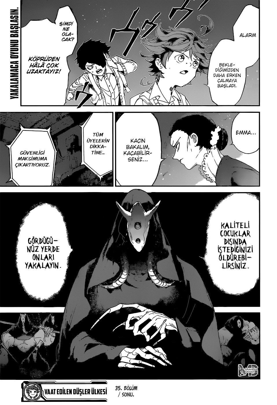 The Promised Neverland mangasının 035 bölümünün 21. sayfasını okuyorsunuz.