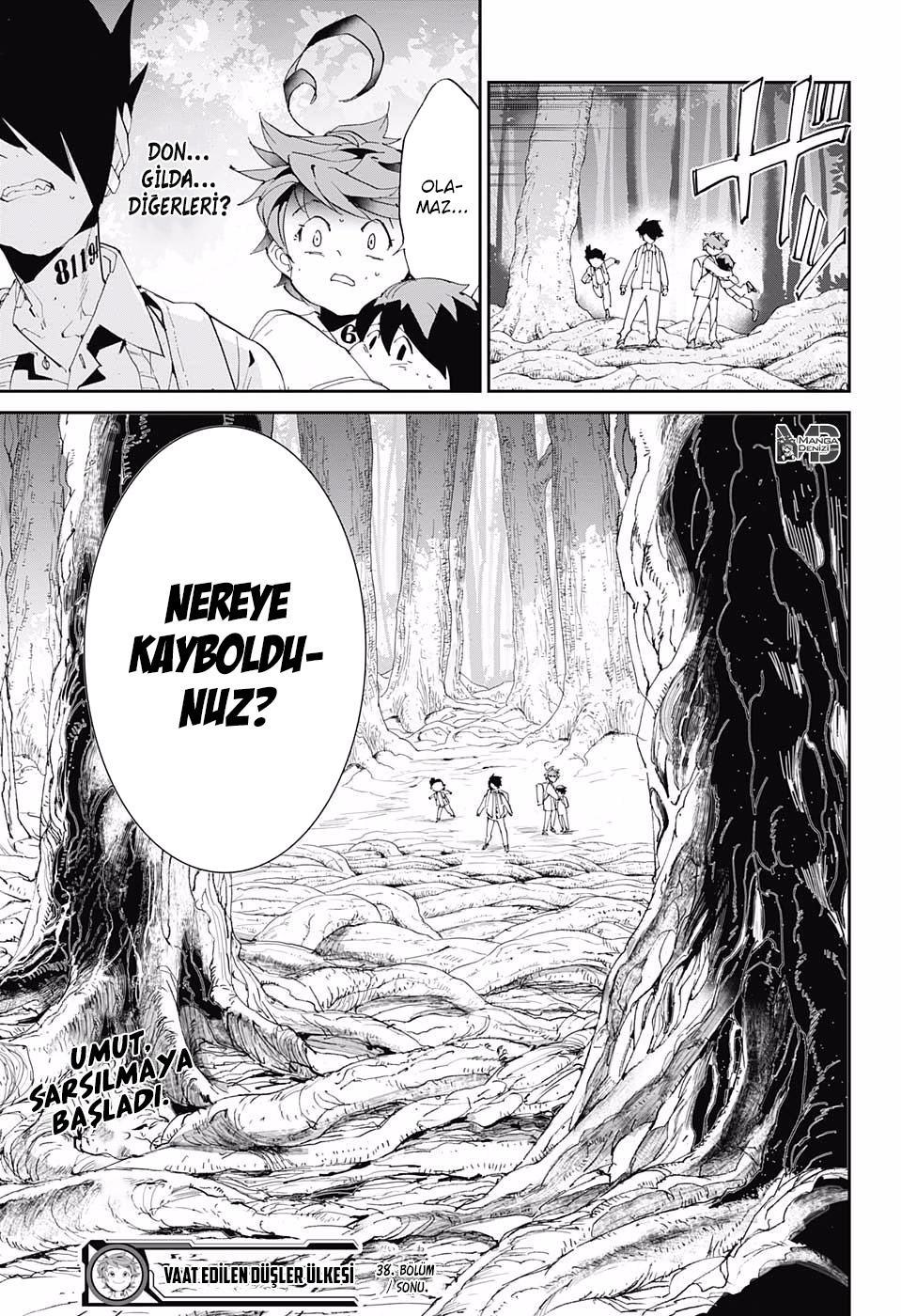 The Promised Neverland mangasının 038 bölümünün 22. sayfasını okuyorsunuz.