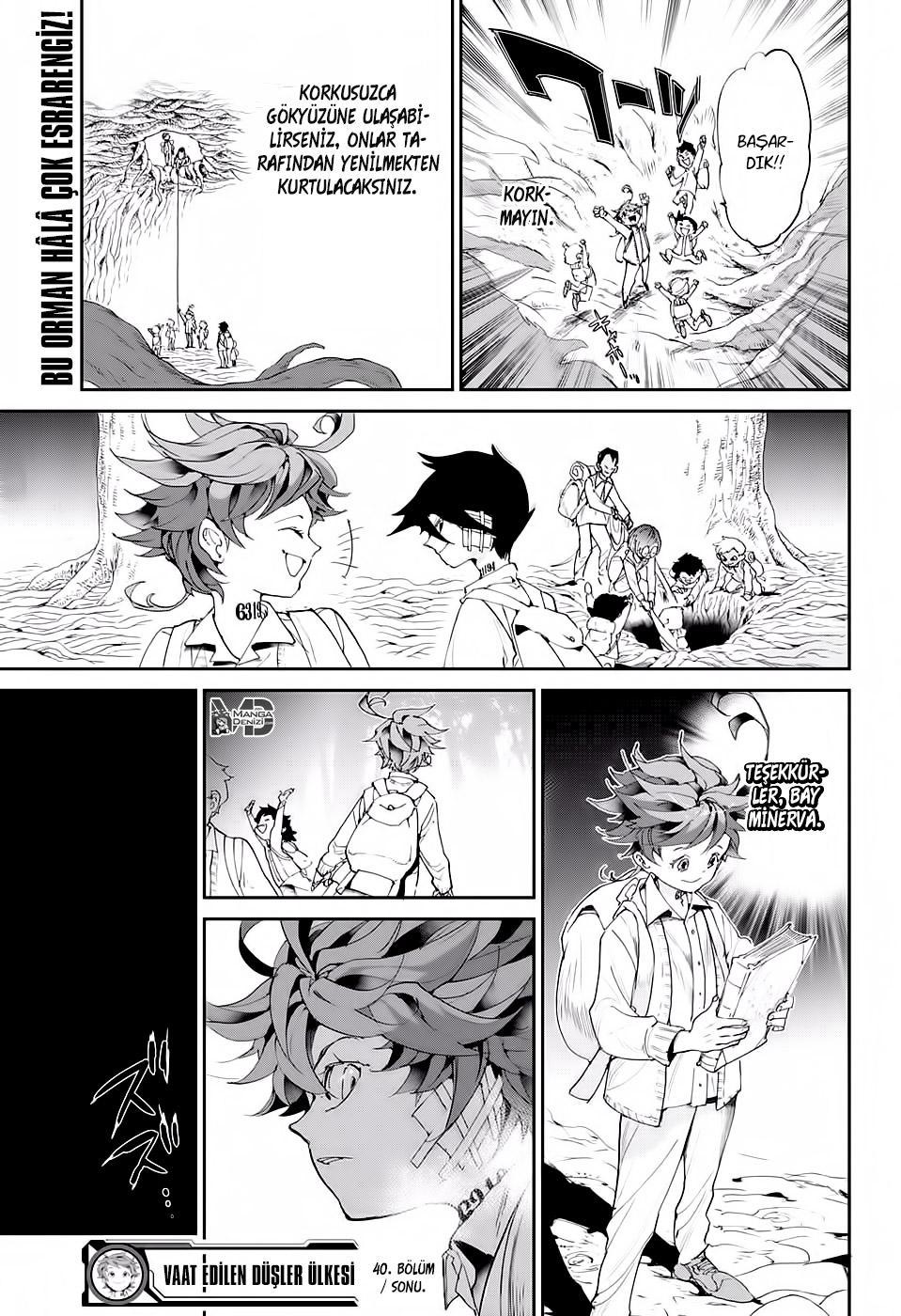 The Promised Neverland mangasının 040 bölümünün 19. sayfasını okuyorsunuz.