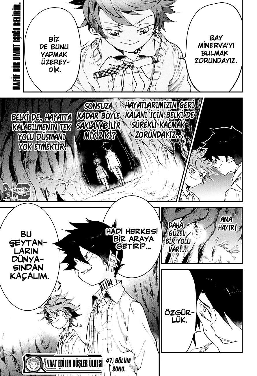 The Promised Neverland mangasının 047 bölümünün 21. sayfasını okuyorsunuz.