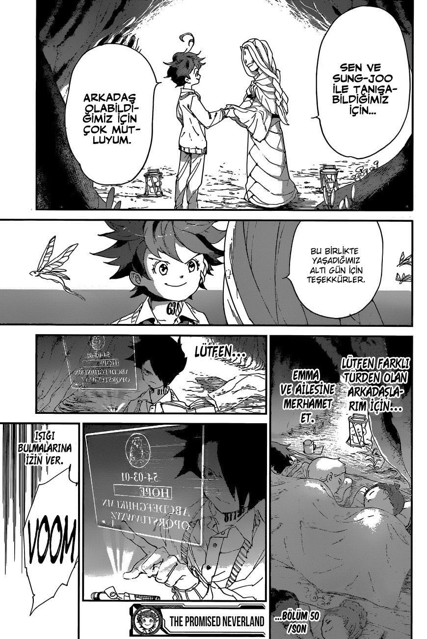 The Promised Neverland mangasının 050 bölümünün 20. sayfasını okuyorsunuz.