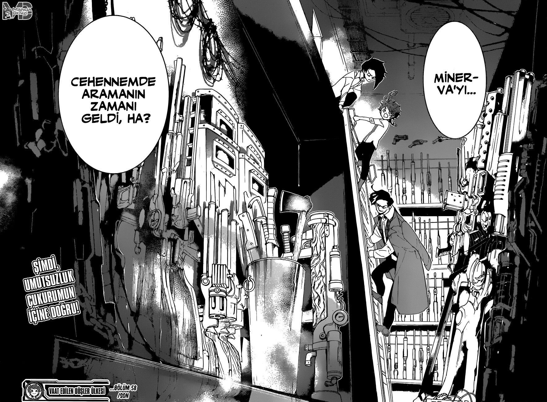 The Promised Neverland mangasının 058 bölümünün 19. sayfasını okuyorsunuz.