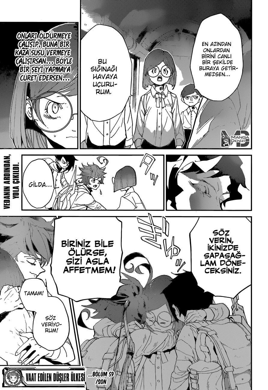 The Promised Neverland mangasının 059 bölümünün 20. sayfasını okuyorsunuz.