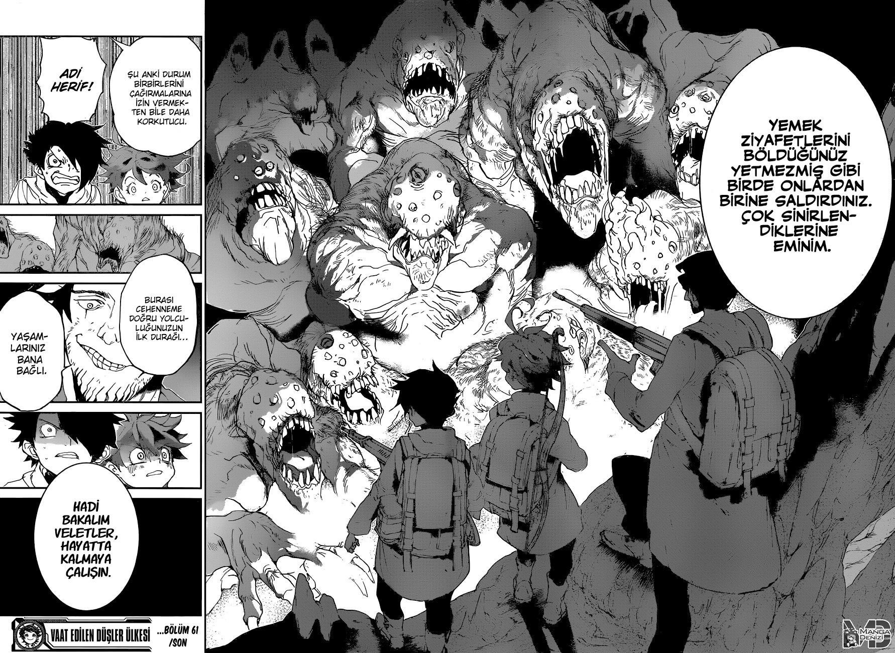 The Promised Neverland mangasının 061 bölümünün 18. sayfasını okuyorsunuz.