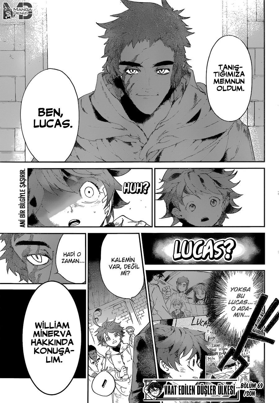 The Promised Neverland mangasının 069 bölümünün 19. sayfasını okuyorsunuz.