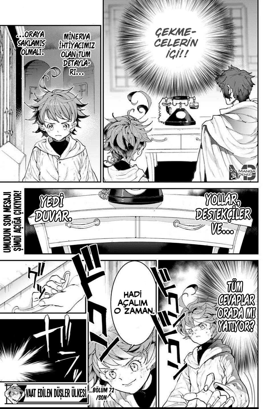 The Promised Neverland mangasının 072 bölümünün 22. sayfasını okuyorsunuz.