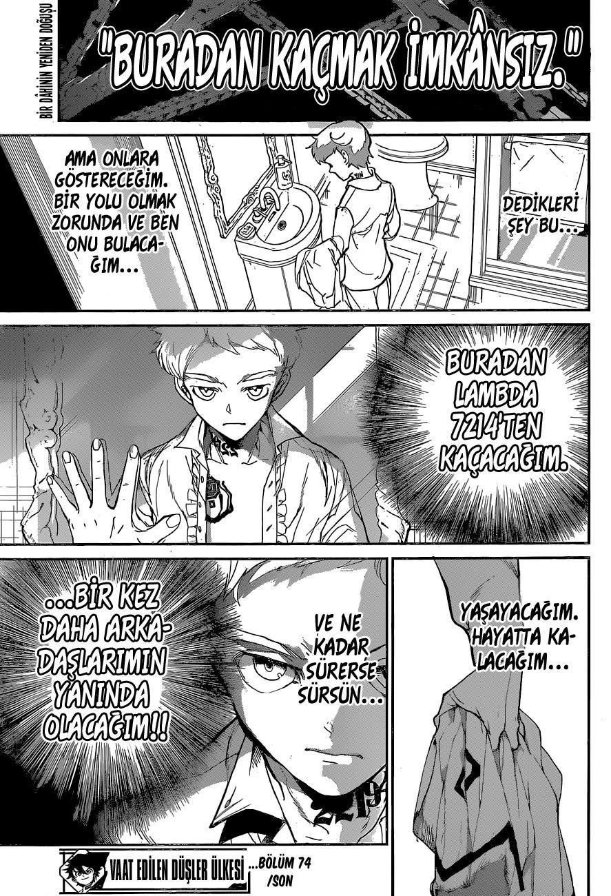 The Promised Neverland mangasının 074 bölümünün 19. sayfasını okuyorsunuz.