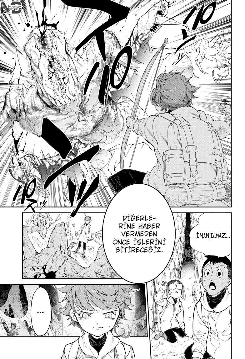 The Promised Neverland mangasının 100 bölümünün 18. sayfasını okuyorsunuz.