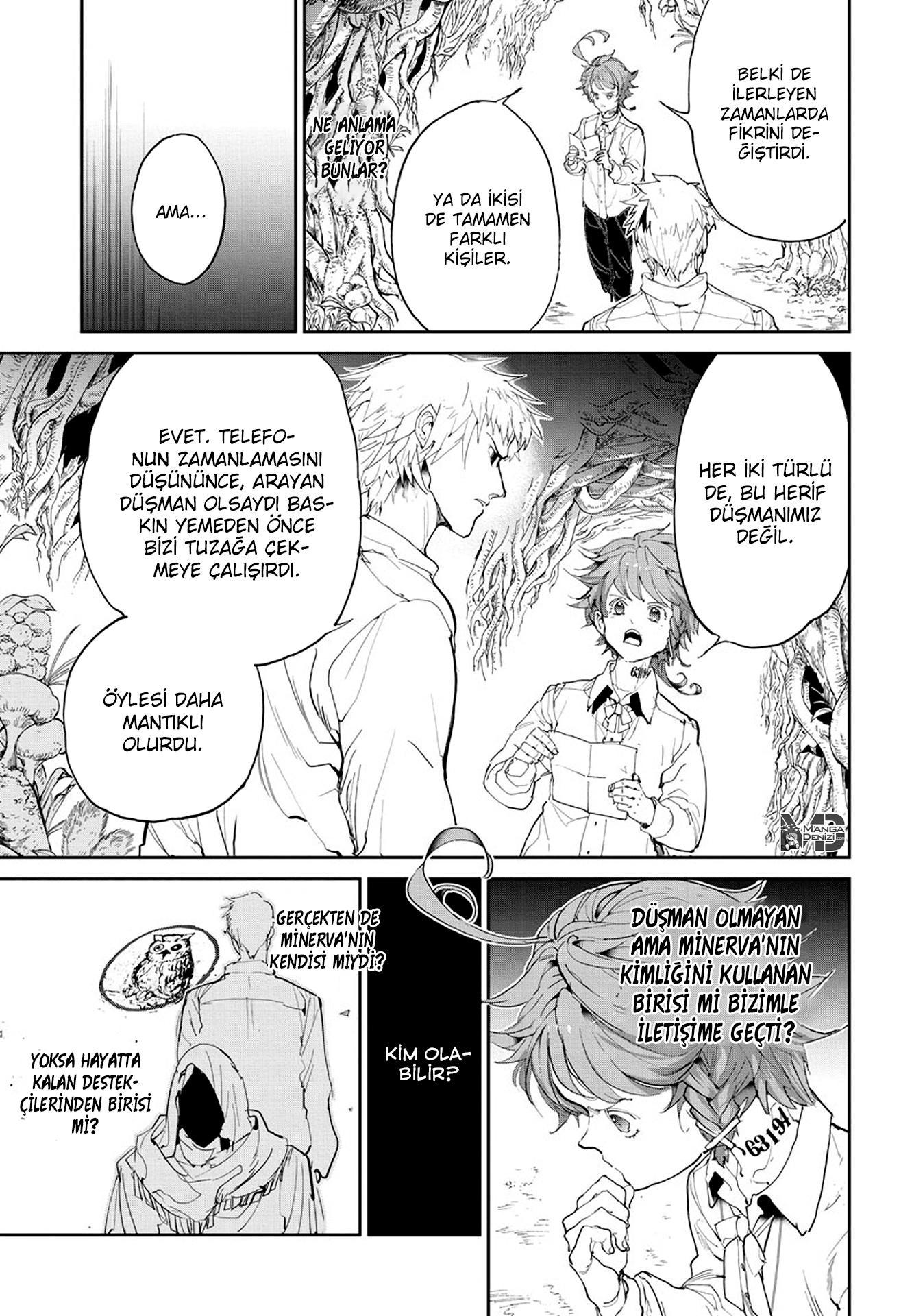 The Promised Neverland mangasının 110 bölümünün 16. sayfasını okuyorsunuz.