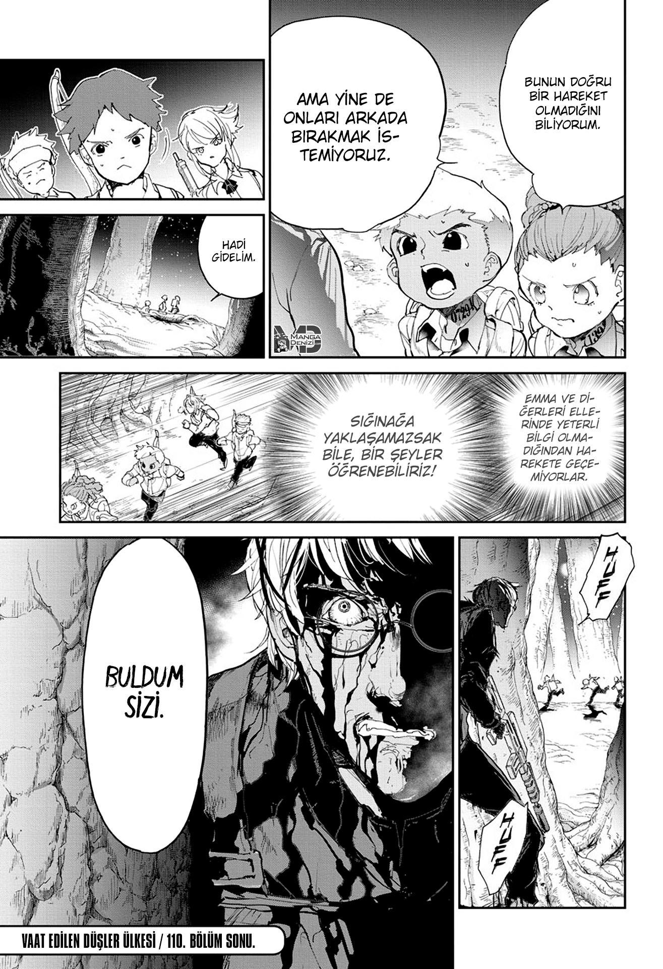 The Promised Neverland mangasının 110 bölümünün 20. sayfasını okuyorsunuz.