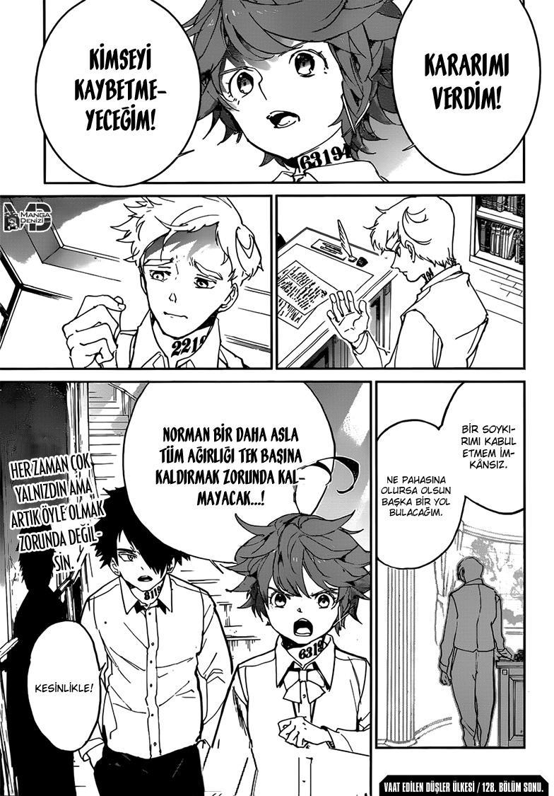 The Promised Neverland mangasının 128 bölümünün 20. sayfasını okuyorsunuz.