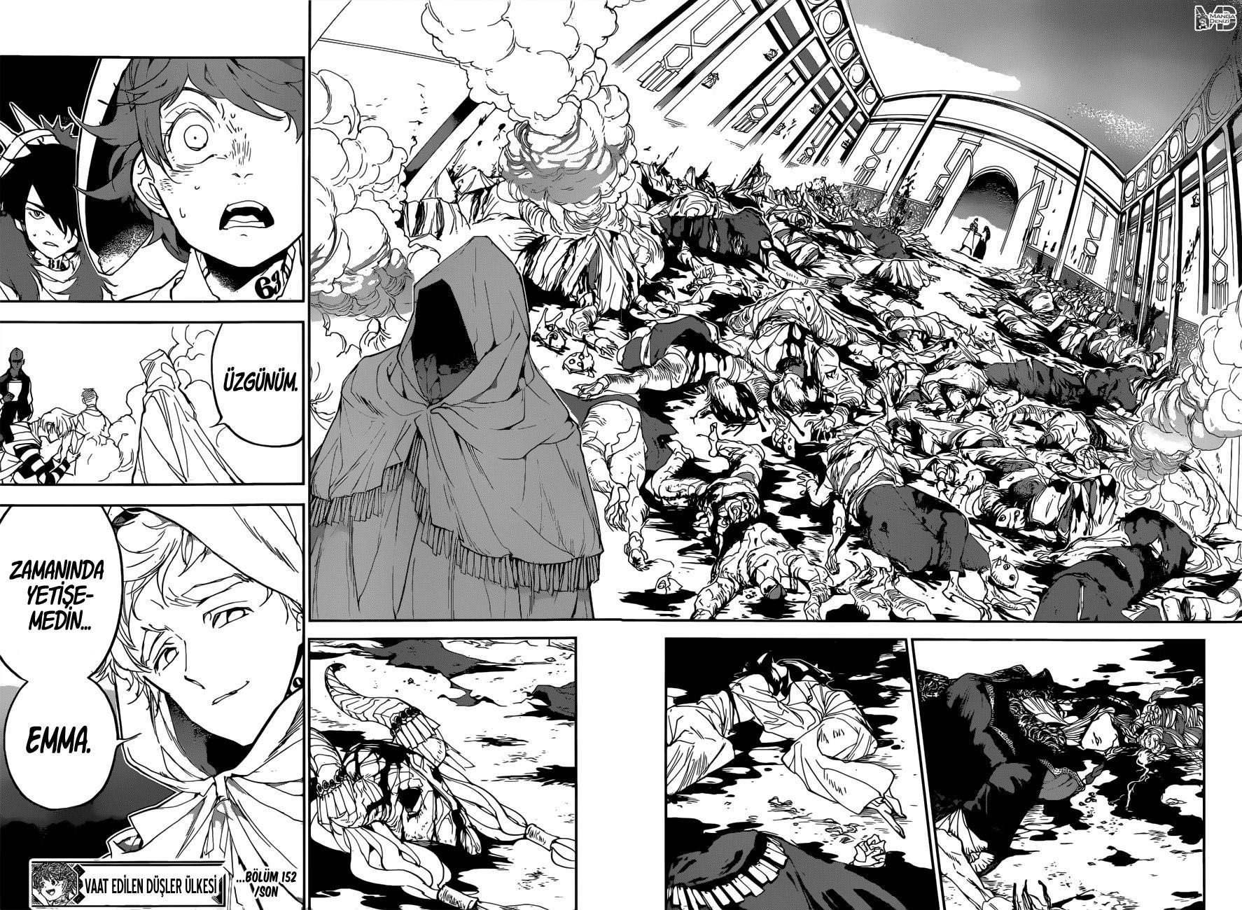 The Promised Neverland mangasının 152 bölümünün 18. sayfasını okuyorsunuz.