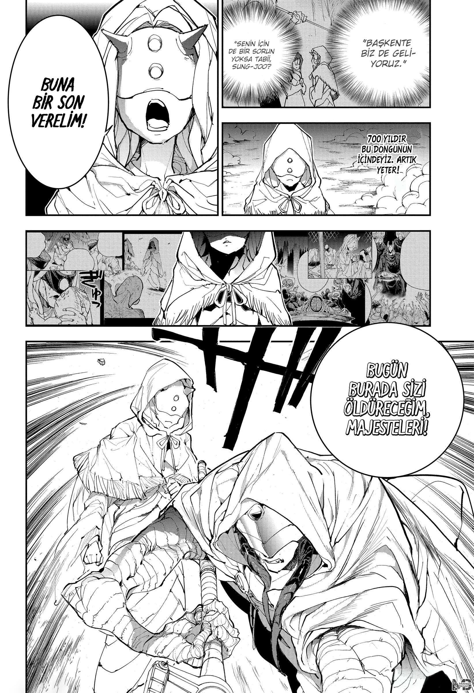 The Promised Neverland mangasının 156 bölümünün 19. sayfasını okuyorsunuz.