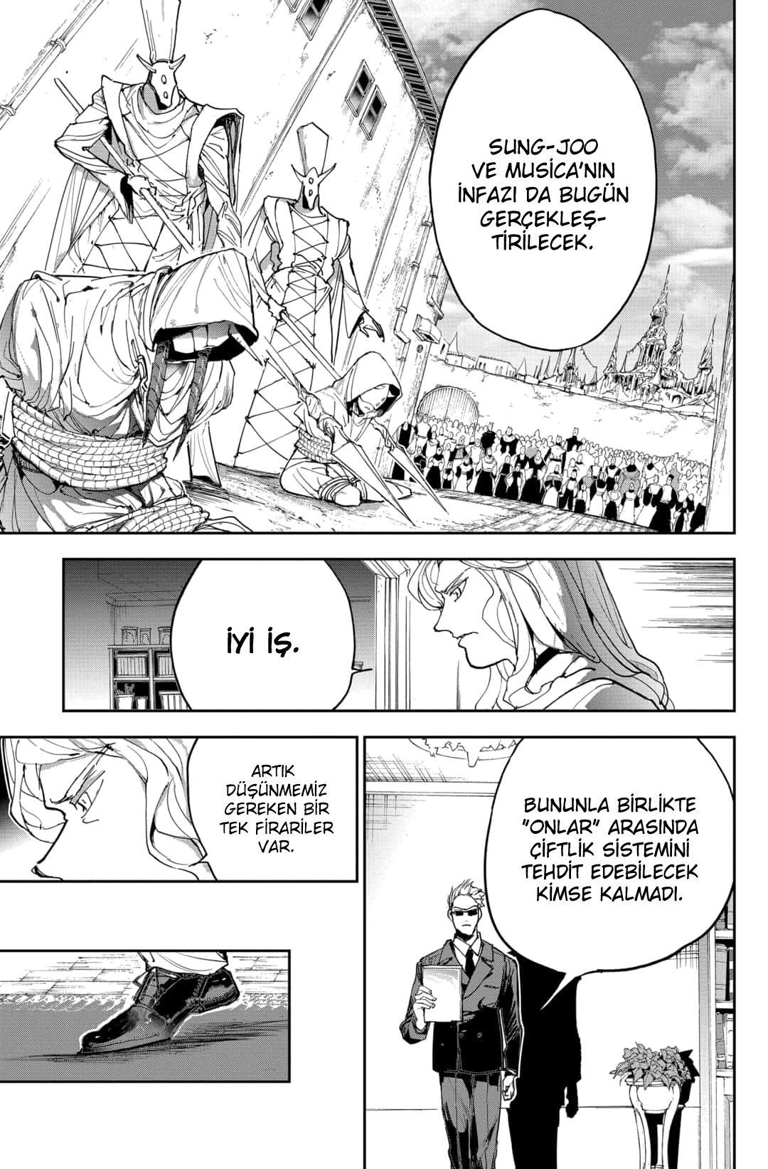 The Promised Neverland mangasının 164 bölümünün 13. sayfasını okuyorsunuz.