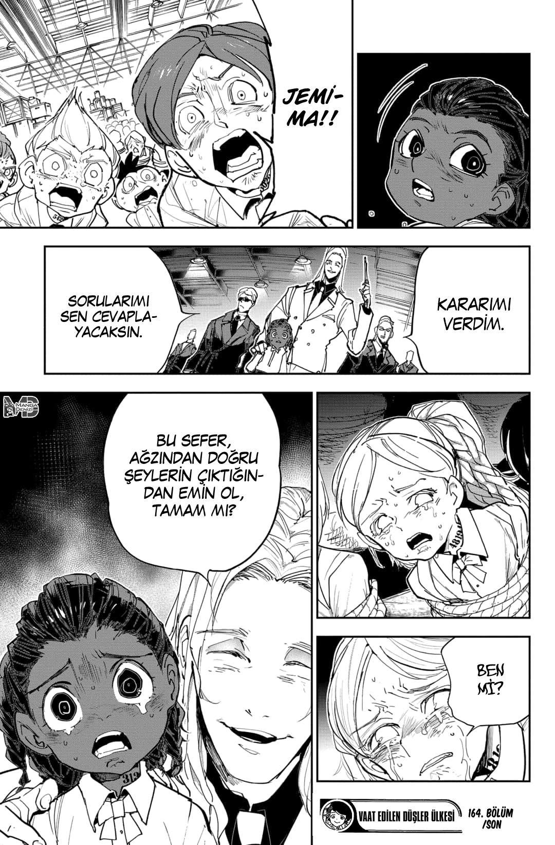 The Promised Neverland mangasının 164 bölümünün 21. sayfasını okuyorsunuz.