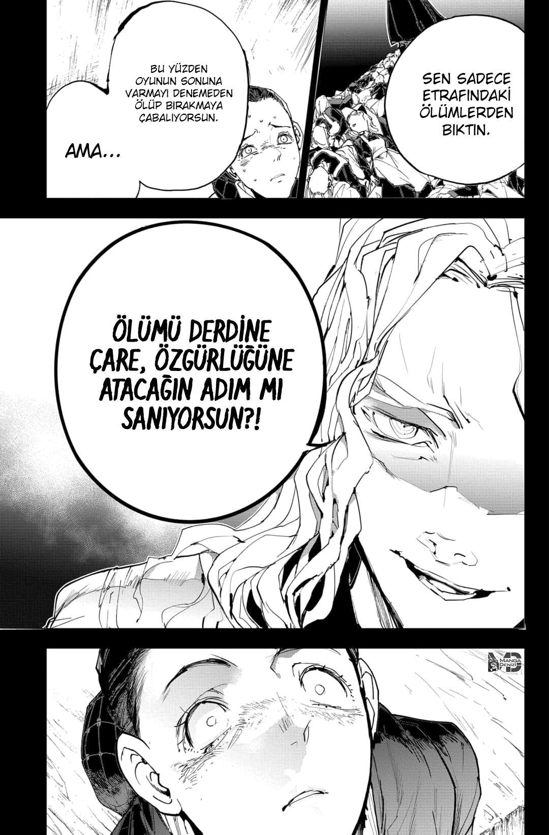 The Promised Neverland mangasının 165 bölümünün 8. sayfasını okuyorsunuz.