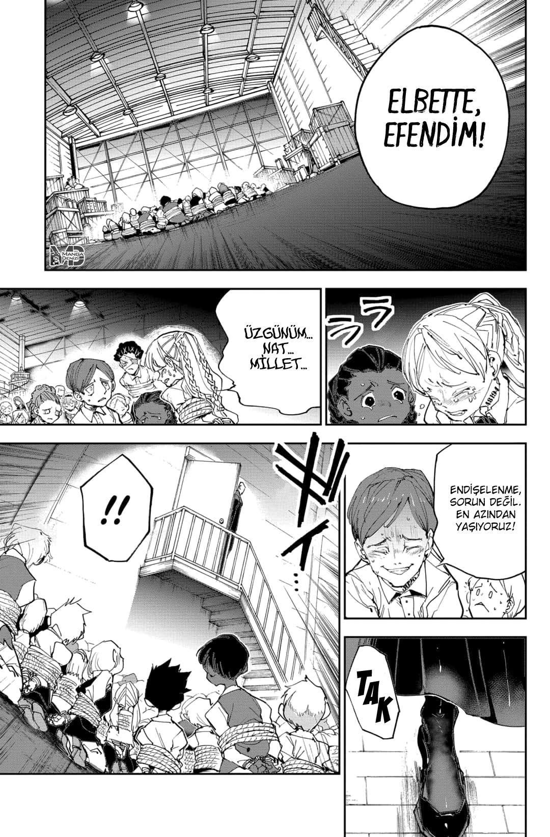 The Promised Neverland mangasının 165 bölümünün 15. sayfasını okuyorsunuz.