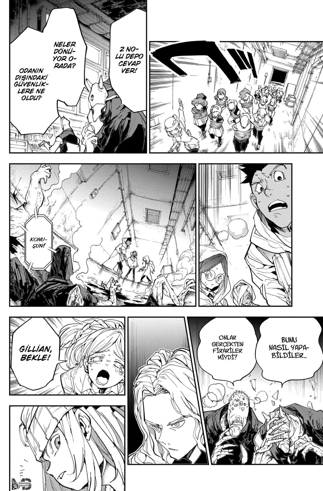 The Promised Neverland mangasının 166 bölümünün 13. sayfasını okuyorsunuz.