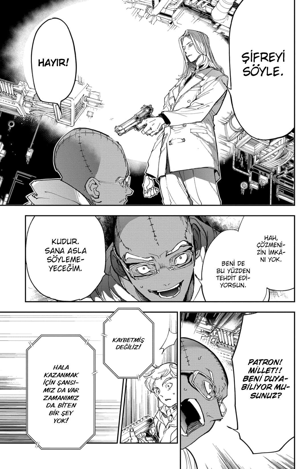 The Promised Neverland mangasının 168 bölümünün 13. sayfasını okuyorsunuz.