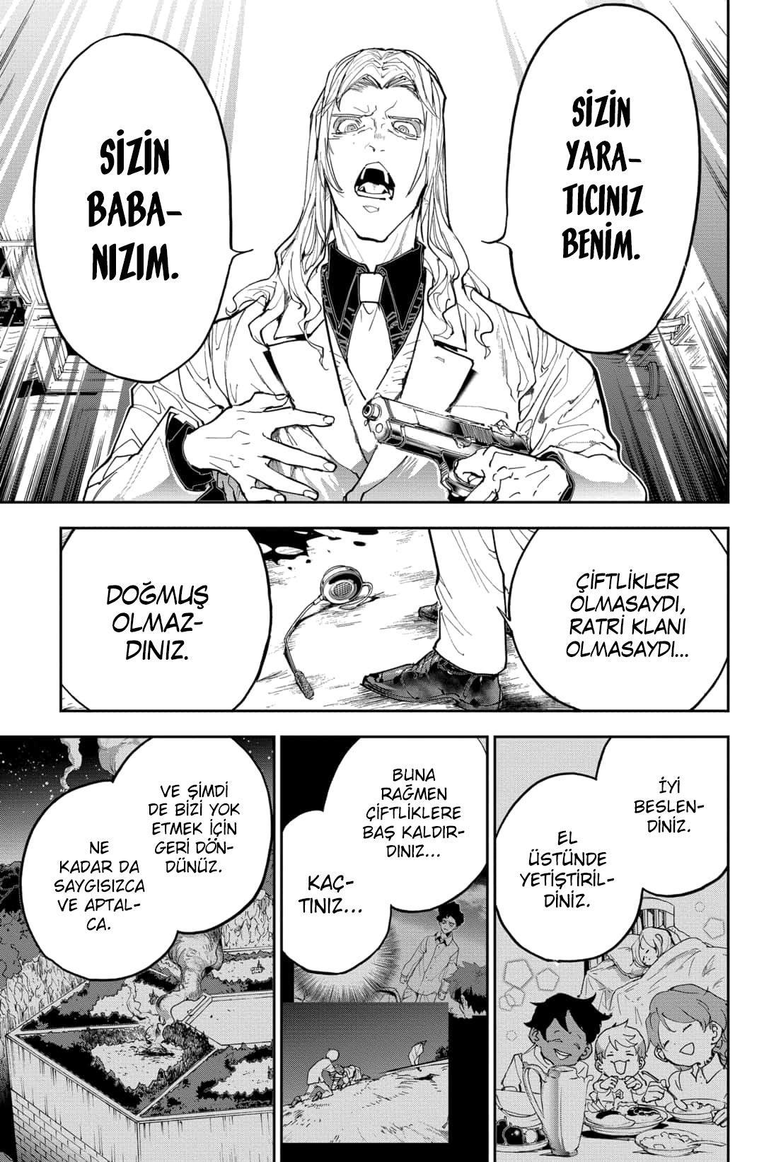 The Promised Neverland mangasının 168 bölümünün 17. sayfasını okuyorsunuz.