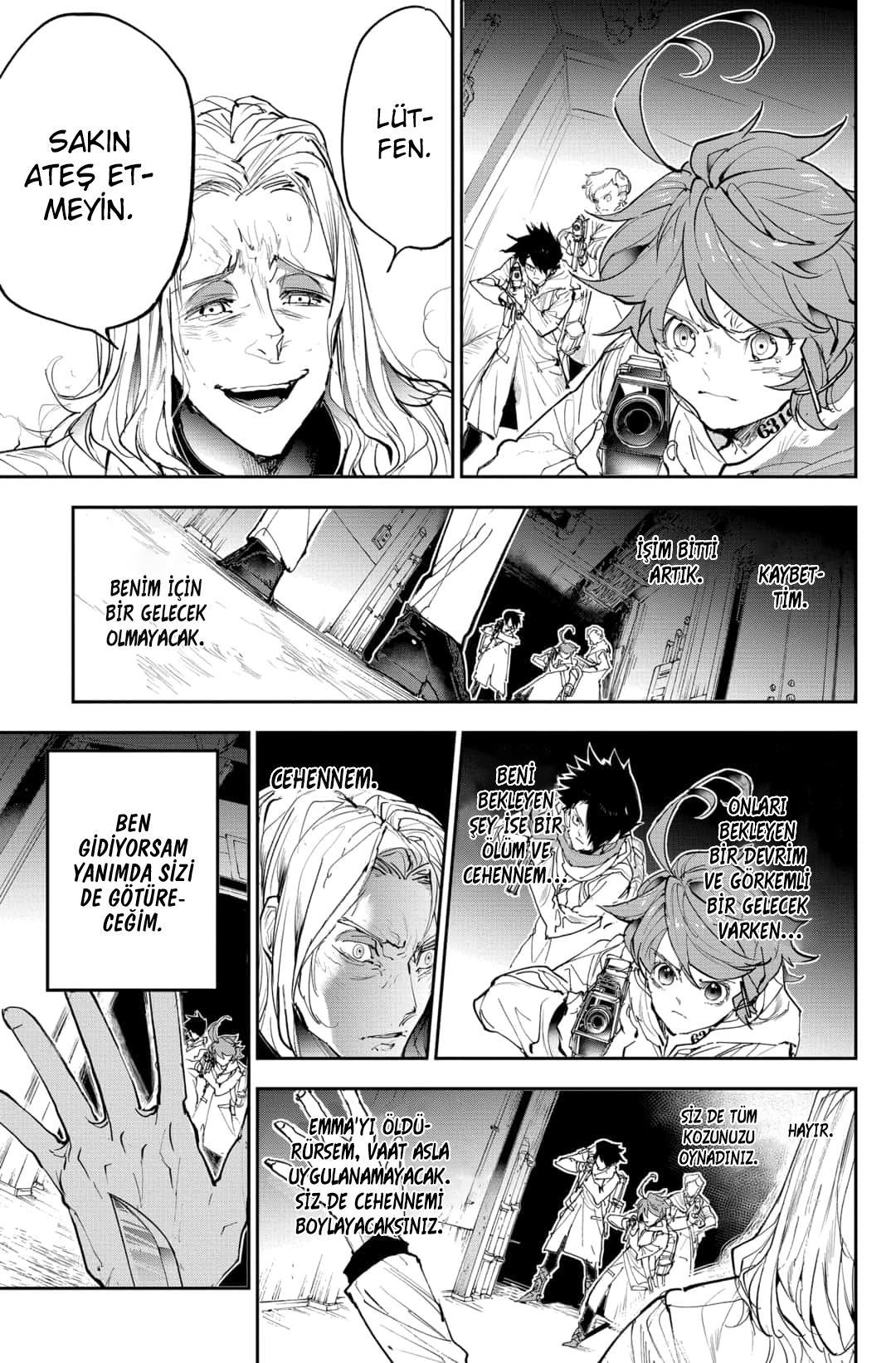 The Promised Neverland mangasının 172 bölümünün 4. sayfasını okuyorsunuz.