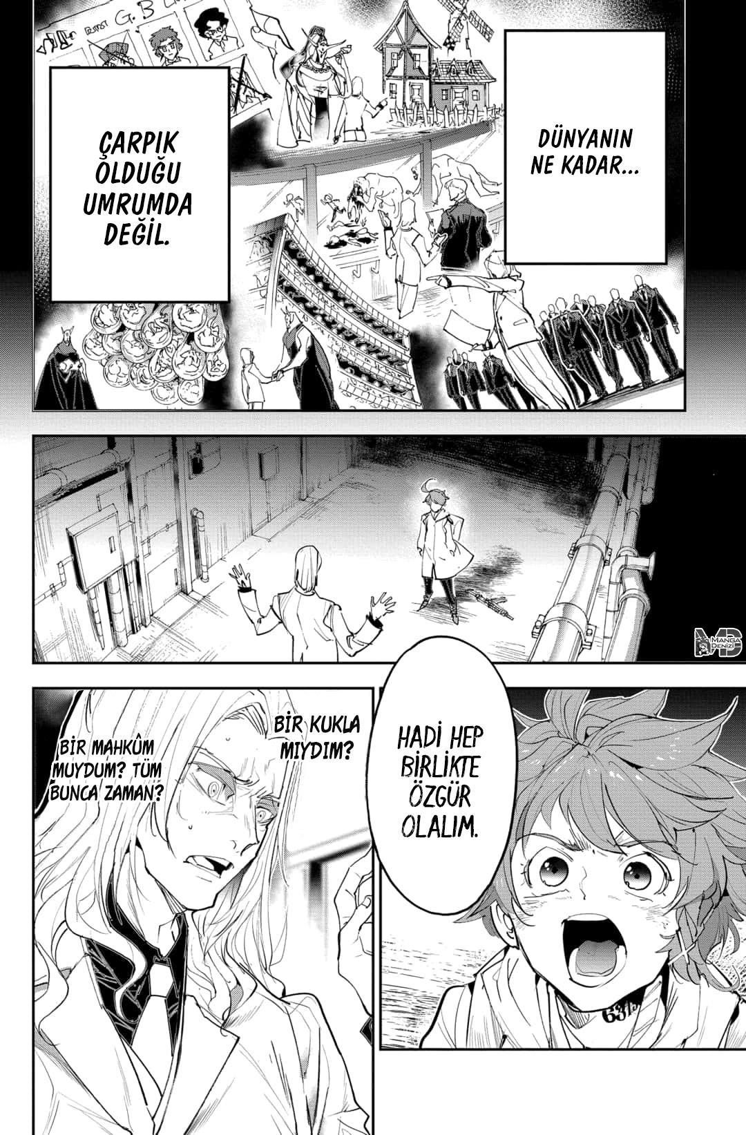 The Promised Neverland mangasının 173 bölümünün 13. sayfasını okuyorsunuz.