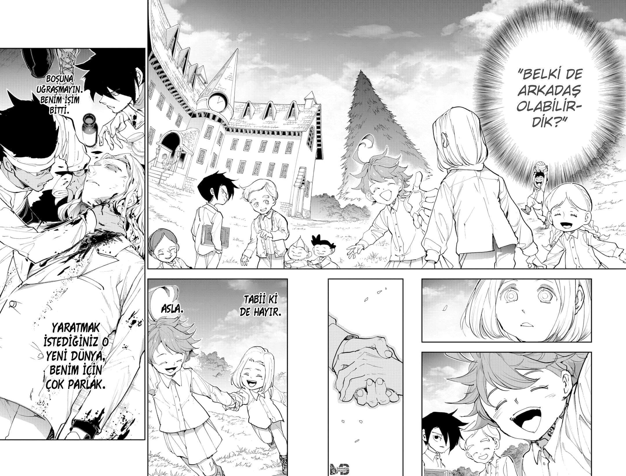 The Promised Neverland mangasının 174 bölümünün 5. sayfasını okuyorsunuz.