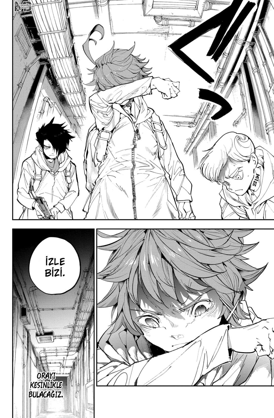 The Promised Neverland mangasının 174 bölümünün 8. sayfasını okuyorsunuz.